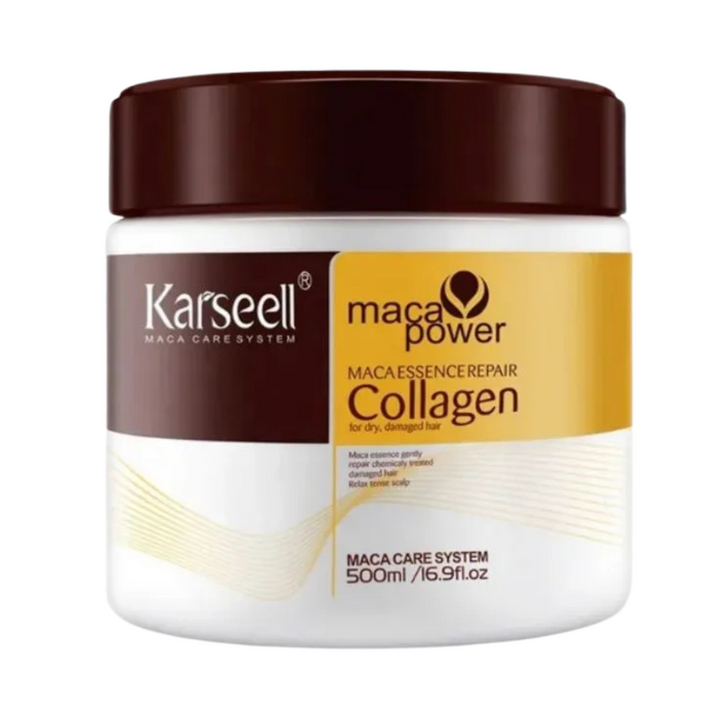 Máscara Desmaia Cabello - Karseell Colágeno 500ml [Hidratación, Controla el Frizz, Alinea y Alisa]